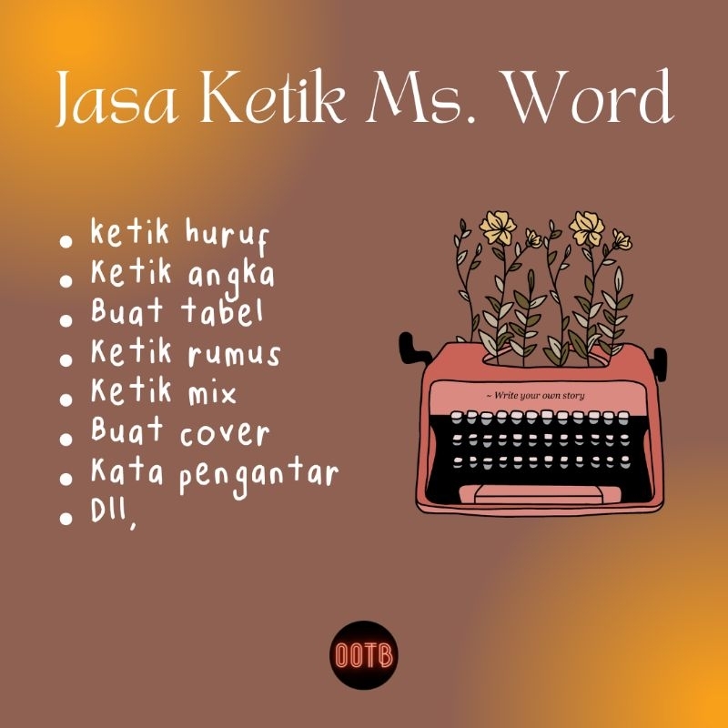 

Jasa Ketik (Ketik rumus, buat tabel, kata pengantar, dll) [FREEONGKIR]