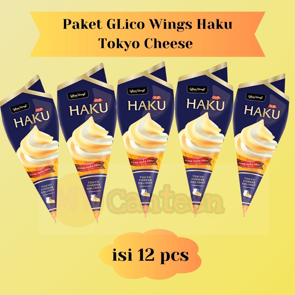 

Paket Ice Cream Glico WIngs Haku Tokyo Cheese 12 pcs