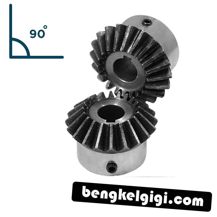 1 Set Bevel Gear 90 Derajat Ukuran Custom Harga Per Set Roda Gigi Payung Degree