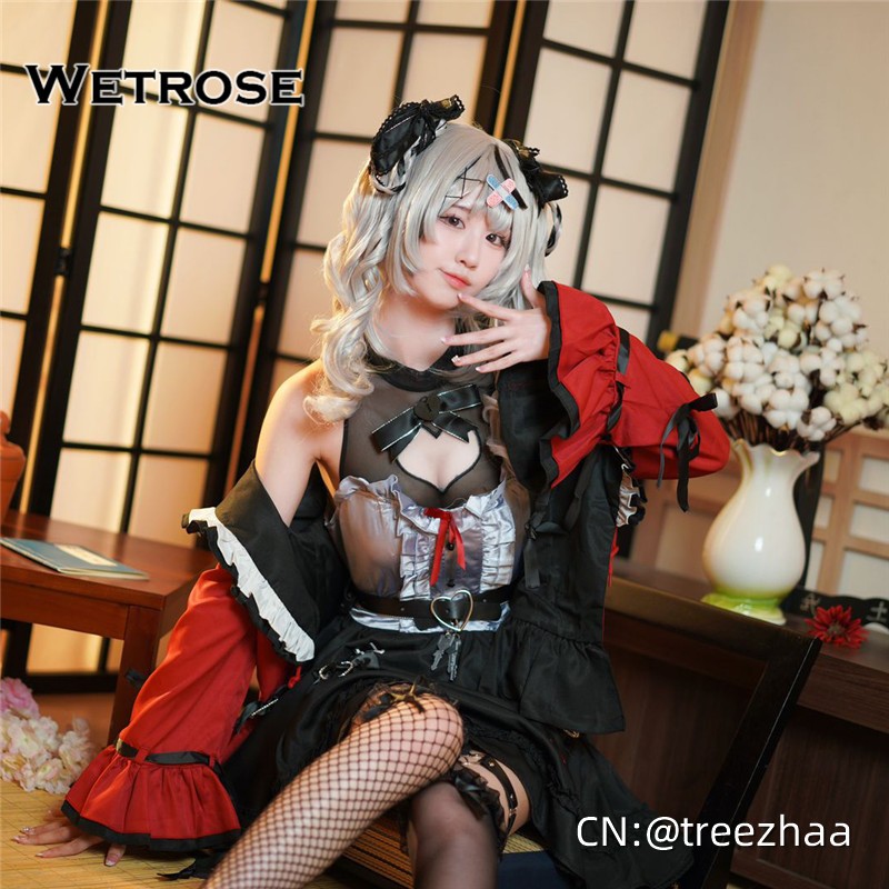 【Wetrose】Hololive JP Virtual Youtuber VTuber Sakamata Chloe Date Suit Cos Suit Women's Costume Cospl