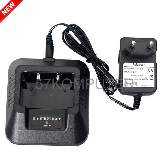 KODE R6I Charger HT Walkie Talkie Battery Charger for Baofeng BFUV5R  Hitam