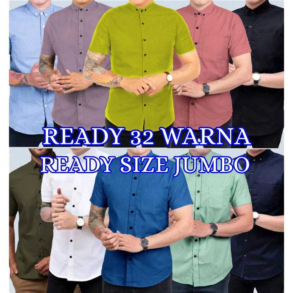 Kemeja Lengan Pendek Polos Hurley Hem/Kemeja Pria Distro