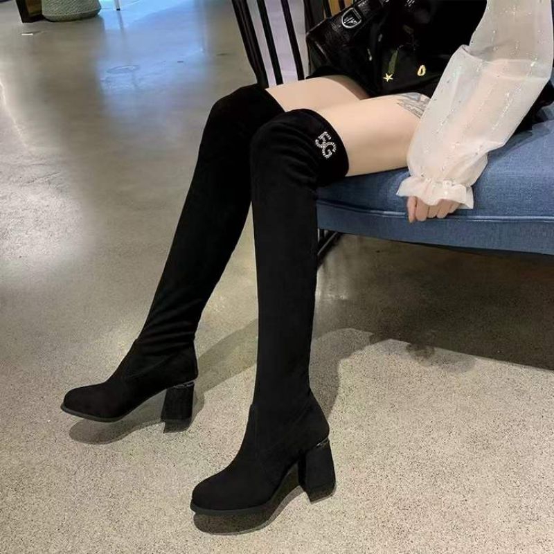 IMPORTIR SEPATU Winter Long Boots Korea Wanita