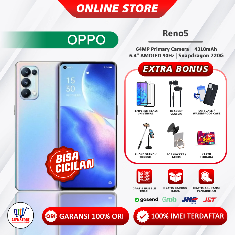 OPPO RENO 5 ram 8/128 oppo reno 4 ram 8/128 oppo reno 5F ram 8/128 garansi resmi