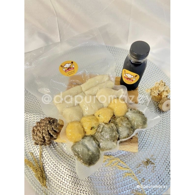 

Pempek ikan paket isi 15pcs mix + Cuko 100ml