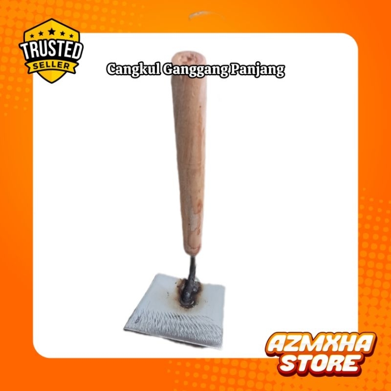 [azmxha store] cangkul mini ganggang kayu panjang / cangkul kecil 35cm / cangkul berkebun mini