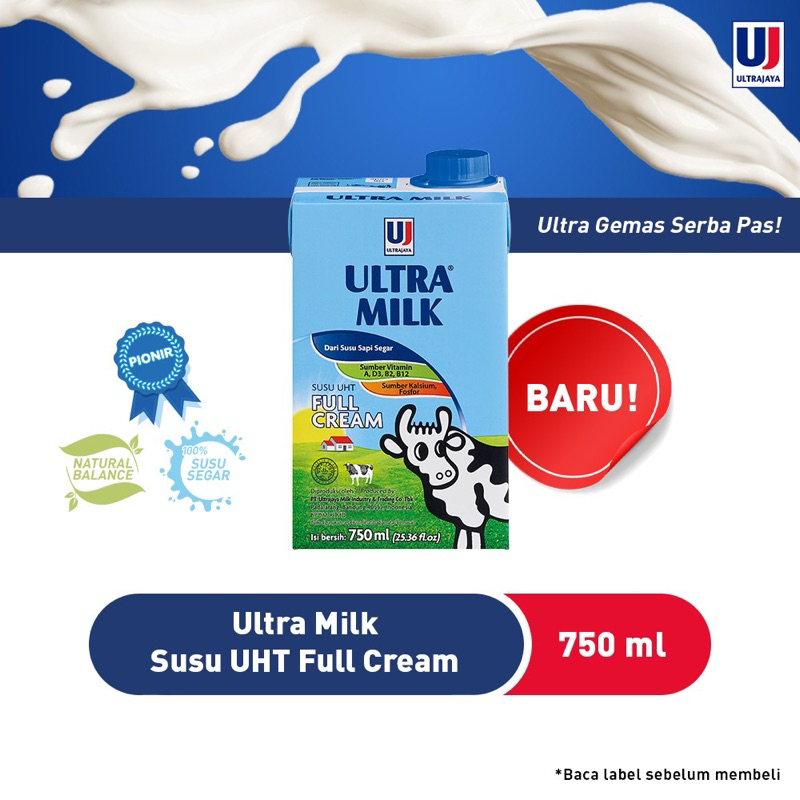 

Ultra Milk Susu UHT Full Cream 750ml