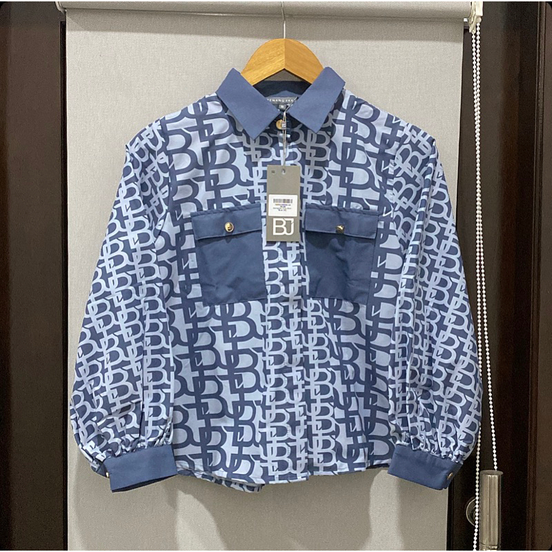 monogram shirt kemeja monogram benang jarum buttonscarves