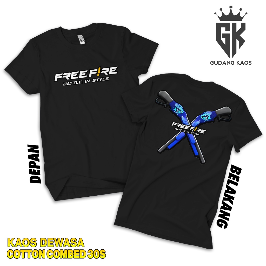 Gudang Kaos FF SG 2 Versi SG Mamba - Kaos Free Fire SG 2 - Kaos Distro Pria Cotton Combed 30s Bisa B