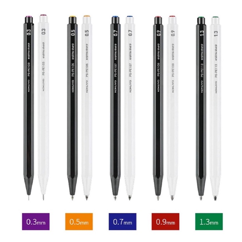 

KODE B94P Kokuyo Enpitsu Sharp 3mm 5mm 7mm 9mm 13mm Mechanical Pencil Pensil Mekanik