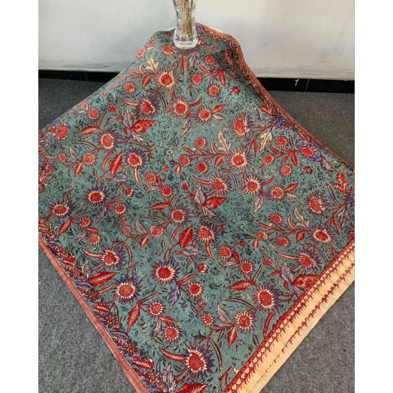 kain batik katun premium motif bunga matahari