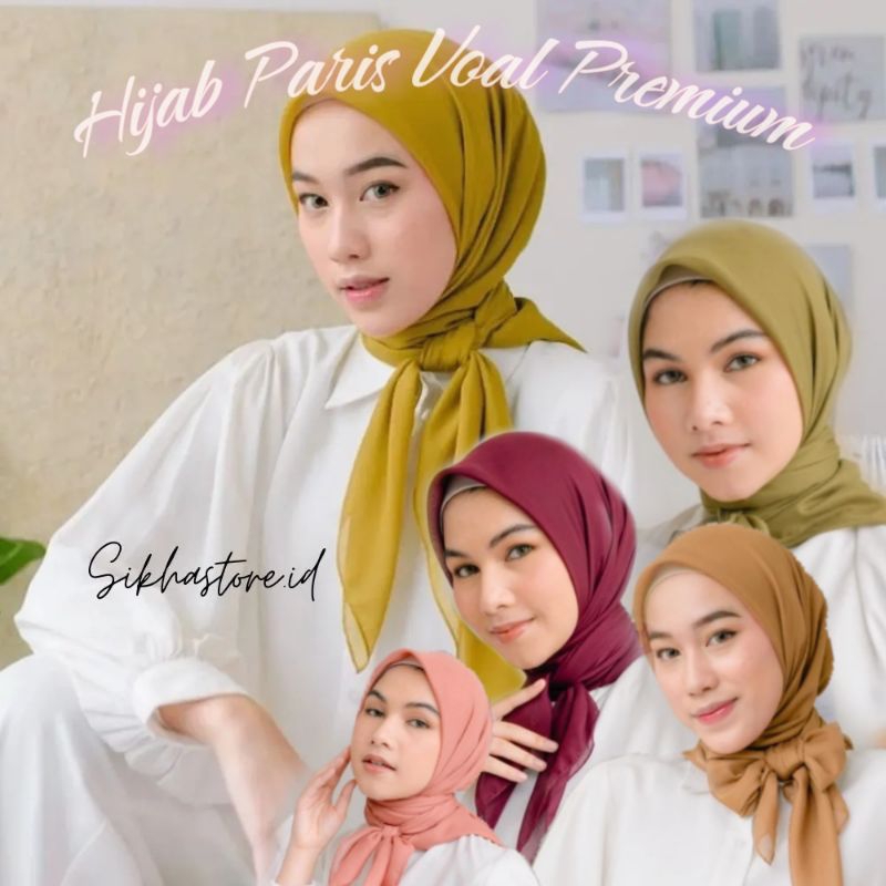 HIJAB SEGIEMPAT PARIS VOAL PREMIUM/SEGIEMPAT VOAL/HIJAB PARIS VOAL POLOS