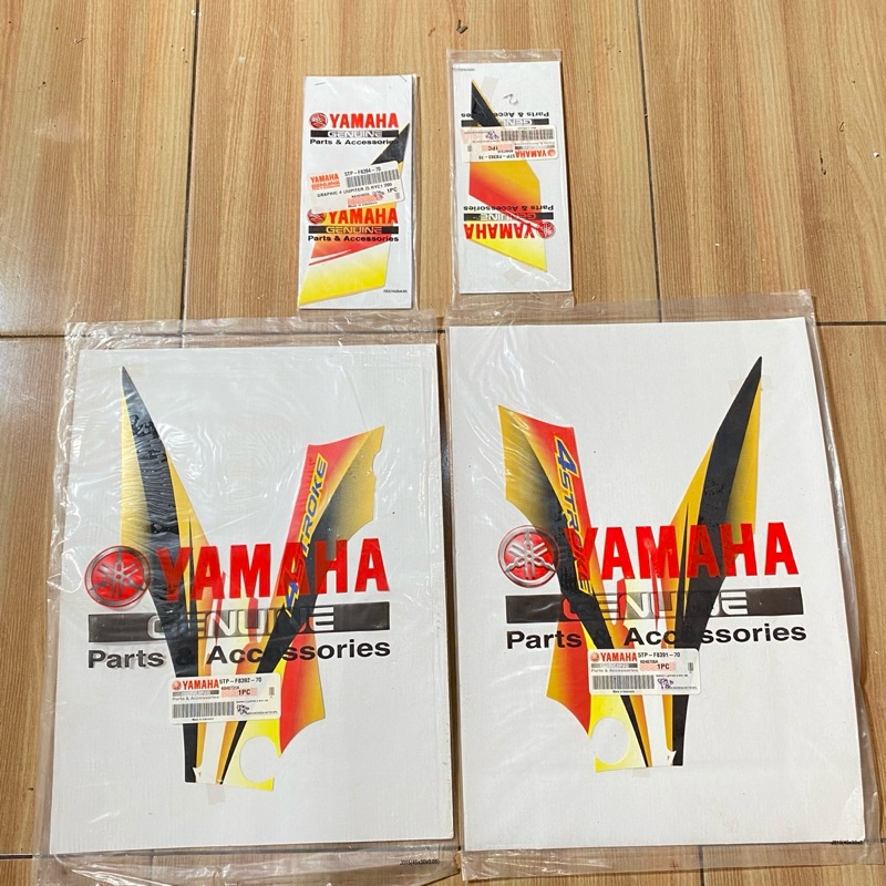 Striping Stiker Sayap Dalam set Yamaha jupiter Z 2004 Kuning original YGP