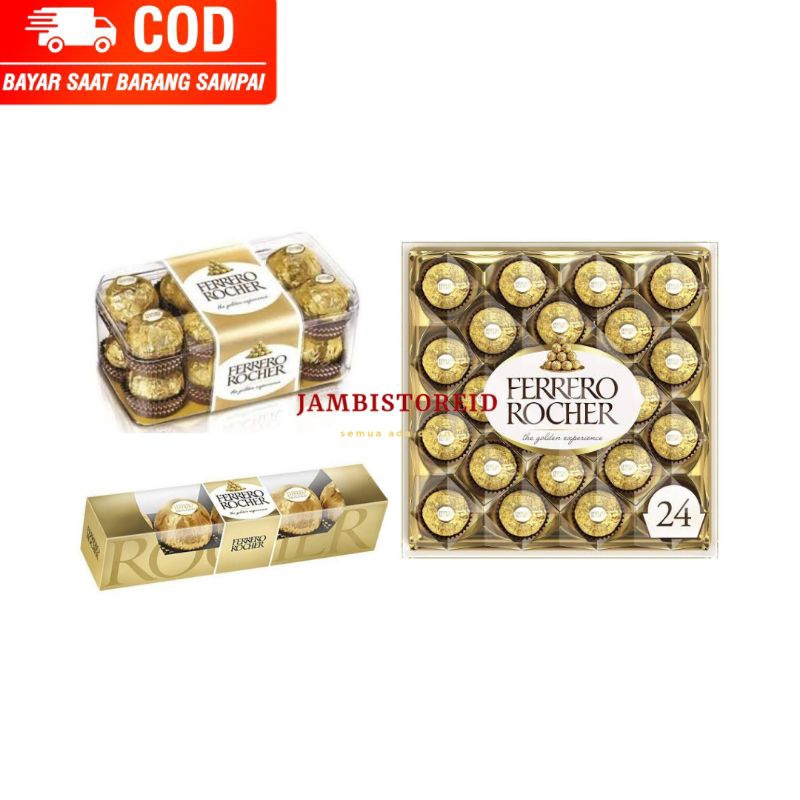 

(JAMBISTOREID) JAMBI LANGSUNG KIRIM Ferrero Rocher All Varian 300gram 200gram 62.5gram Coklat Bulat Kelereng Kado Hadiah Premium Jambi