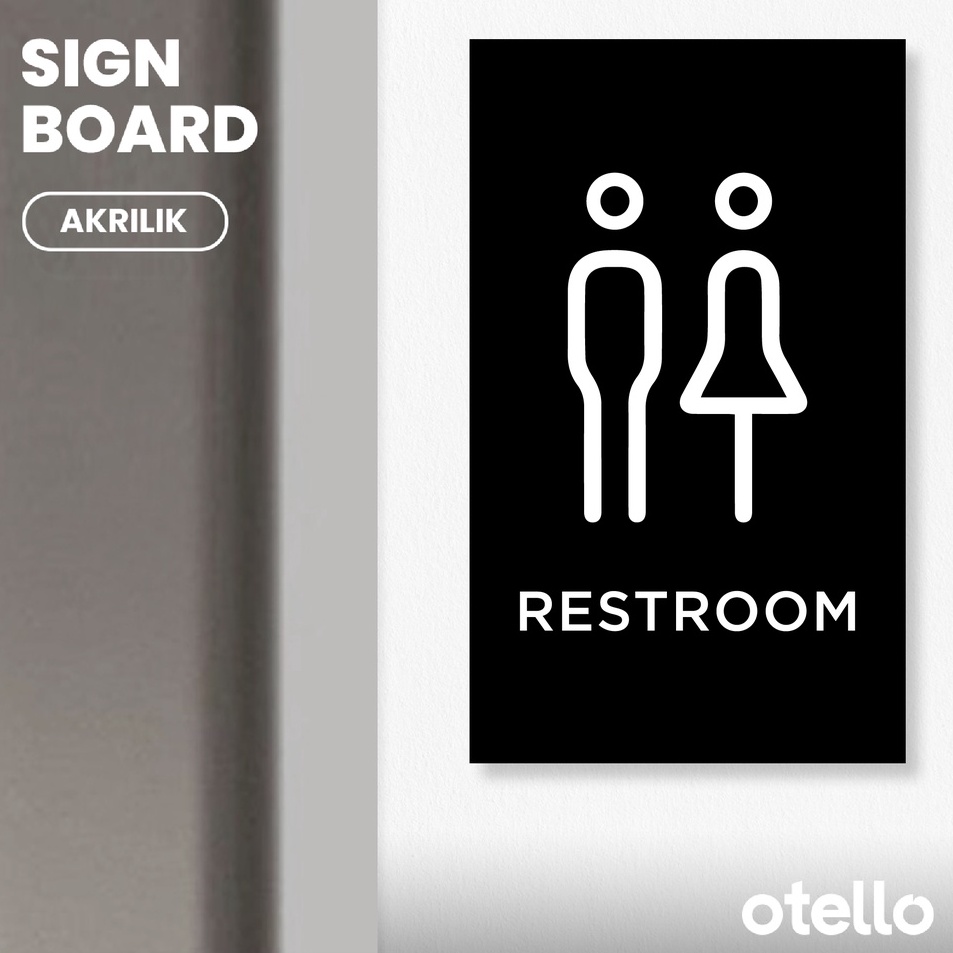 

Pasti Murah Signage Papan Restroom Modern Sign Tanda Pintu Toilet Pria Wanita Icon WC Umum Cafe Restoran Kantor Papan Tempel Nama Ruang Sticker Dinding