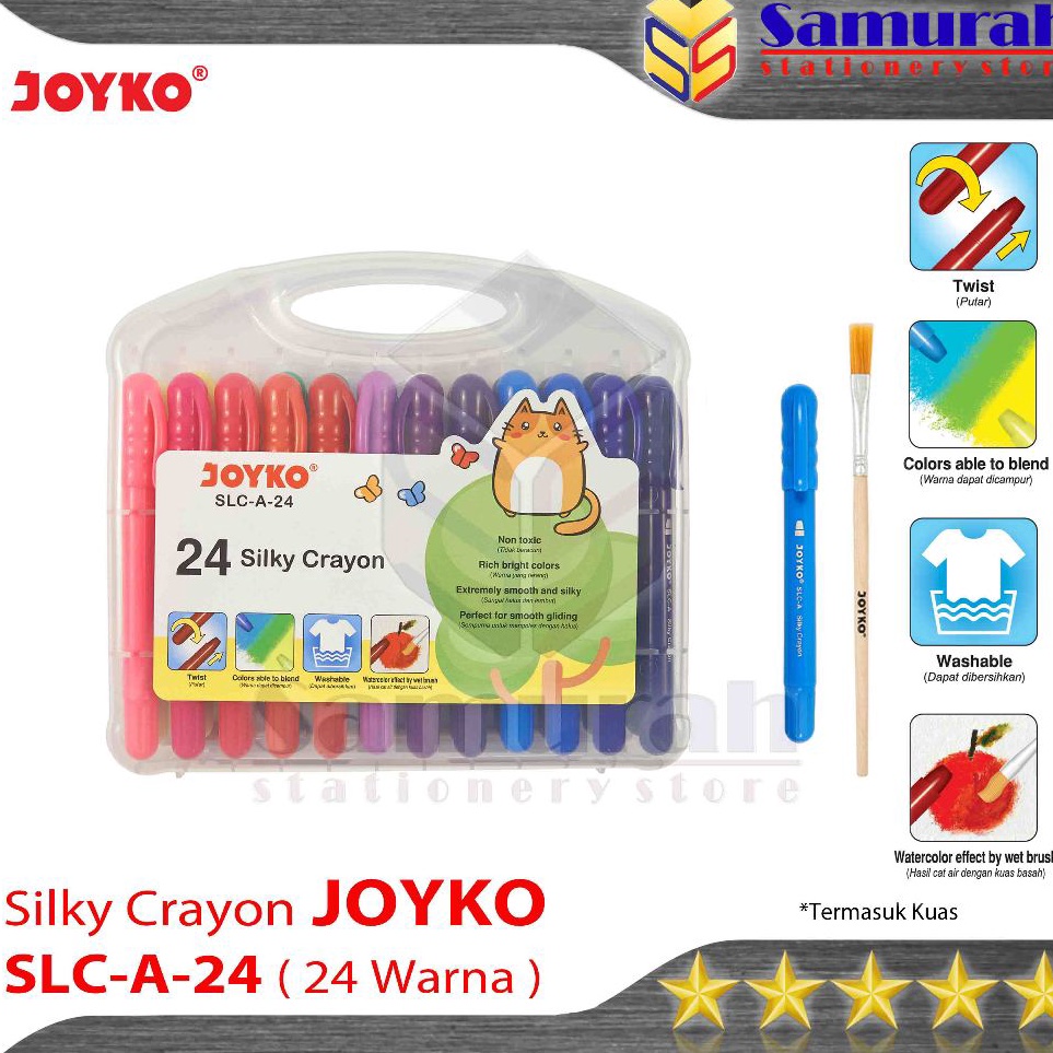 

Limitless Crayon SIlky SLC A 24 Warna Kuas Krayon Halus Lembut SLCA24 Hard Case Tidak Be