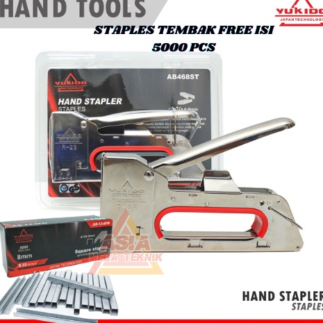 

Staples Tembak R23 isi 5pcs Tacker Stapler Staples Perekat Powerfull YUKIDO