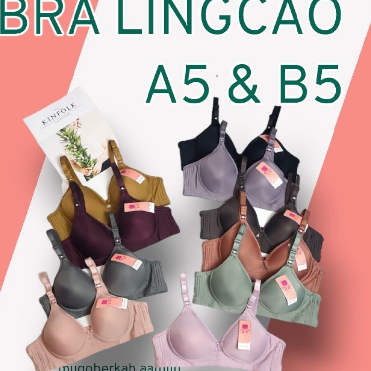 Bra Lingcao A5  B5 original  BH busa tanpa kawat Lingcao  BH Lingcao premium