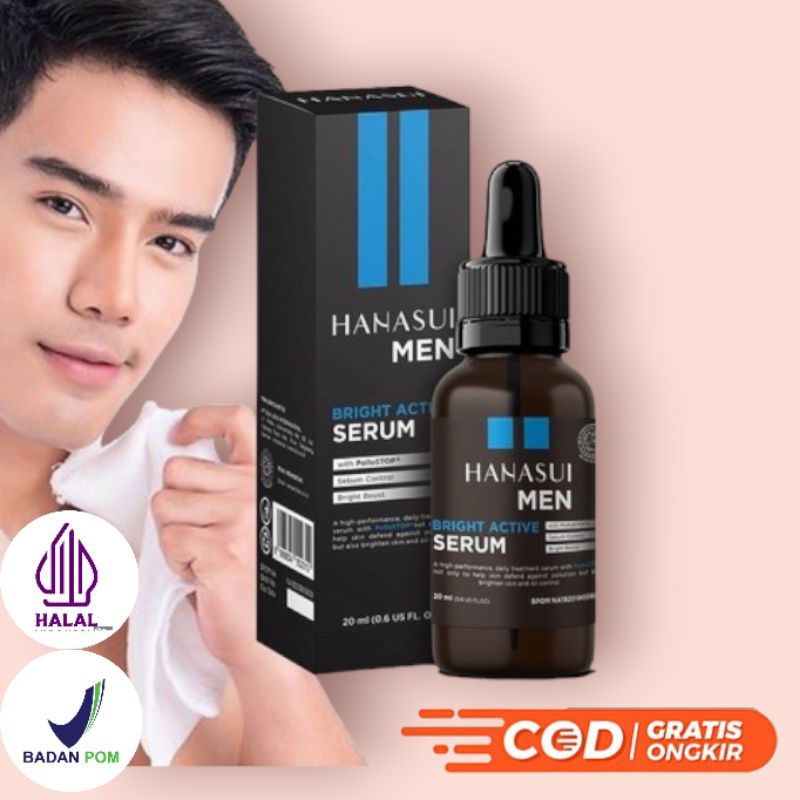 SERUM HANASUIMEN BRIGHT AKTIVE SERUM/SERUM WAJAH UNTUK PRIA BPOM, ORIGINAL SERUM HANASUIMEN,MELEMBAB