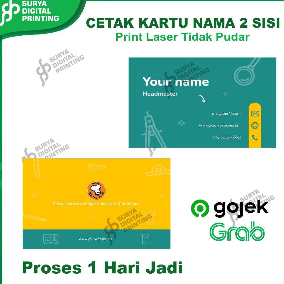 

Model Terkini Cetak Kartu Nama Langsung Jadi 2 Muka Name Card Business Card Kartu Nama Bolak Balik Tanpa Laminasi