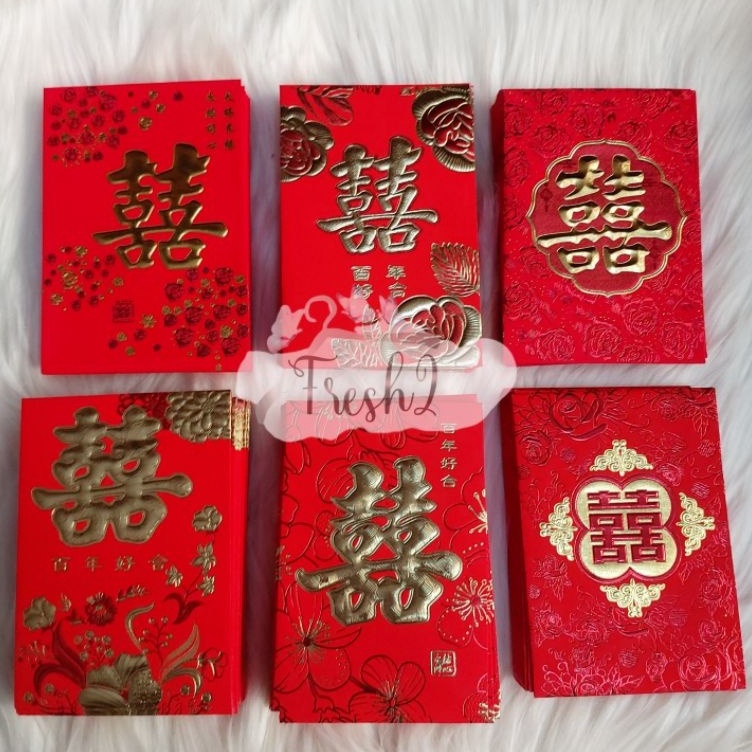 

amplop wedding isi 12 LEMBAR angpao sangjitangpao shuang xi