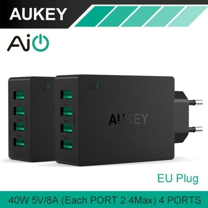 Aukey PA-U36 Wall Charger 4 Port (EU Plug)