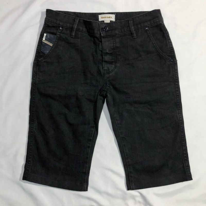 Celana Pendek Shortpants Jeans Diesel Industry Black Washed Original Second Preloved #CP30