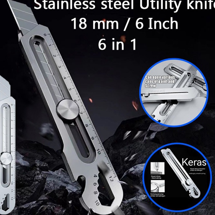 

Pilihan Terbaik COD24 hours dery 18mm multifungsi Cutter baja besar 1pc set Cutter Pisau Pemotong Kes
