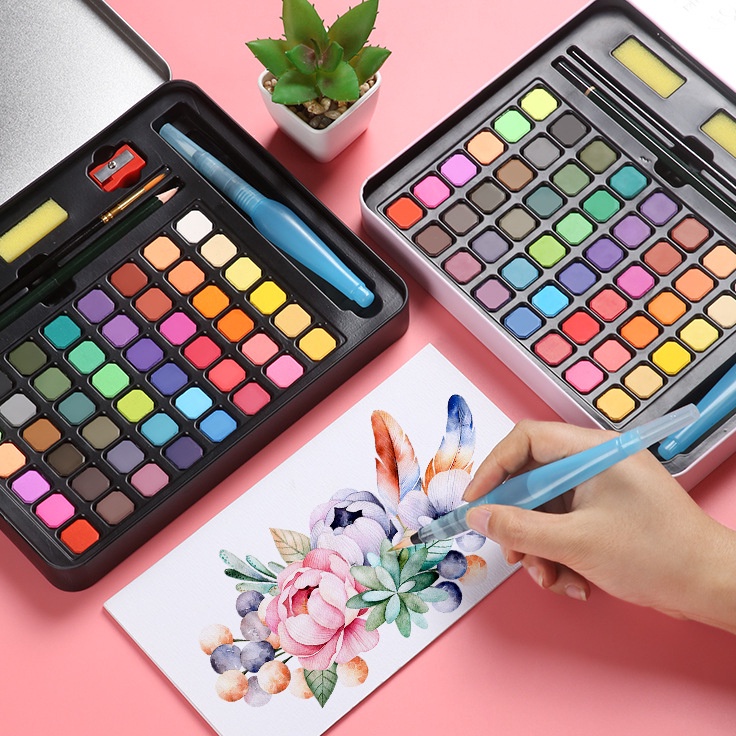 

WD Cat Air Watercolor Set 36 dan 48 Warna Water Color Cat Air Lukis Set Sudah Termasuk Kuas dan Kes Gambar