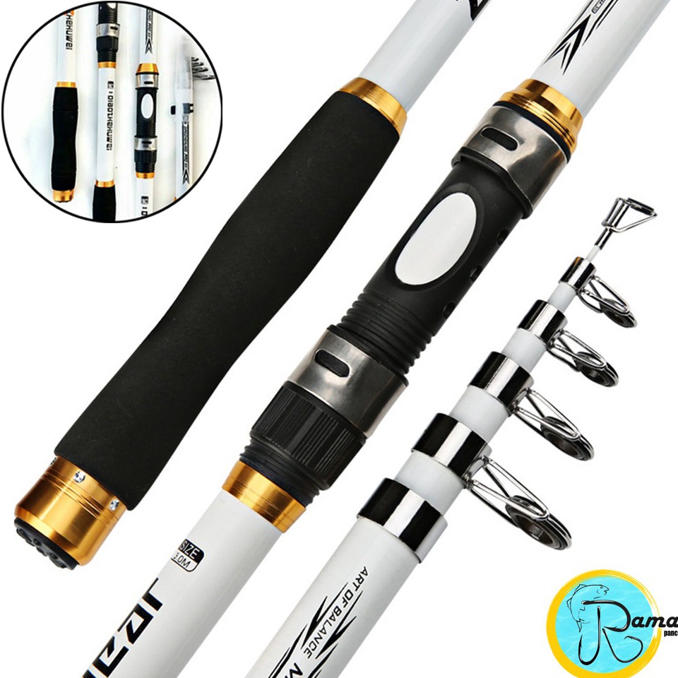 Stok terbatas Bayar Di Tempat GHOTDA Joran Antena Pancing Portable Carbon Fiber Telescopic  CF3 21 m