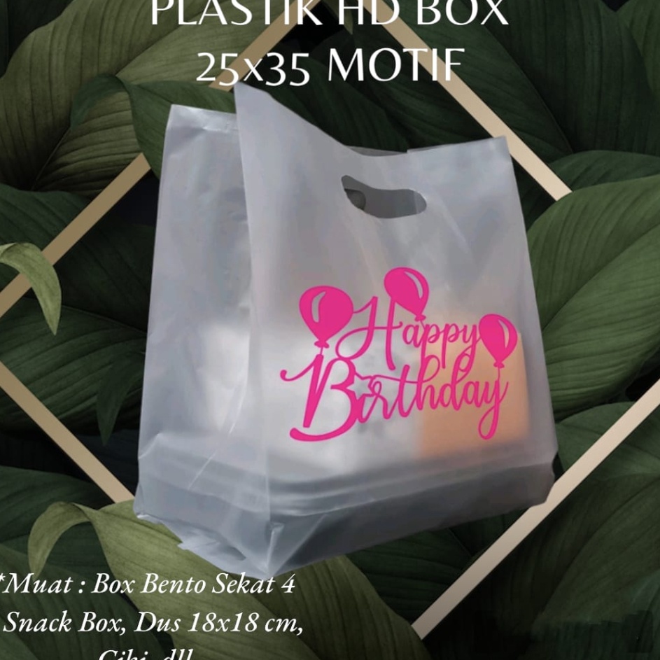 

Kantong Plastik Ulang Tahun Motif 25x35cm Plastik HD BOX Happy Birthday isi 25 Lembar