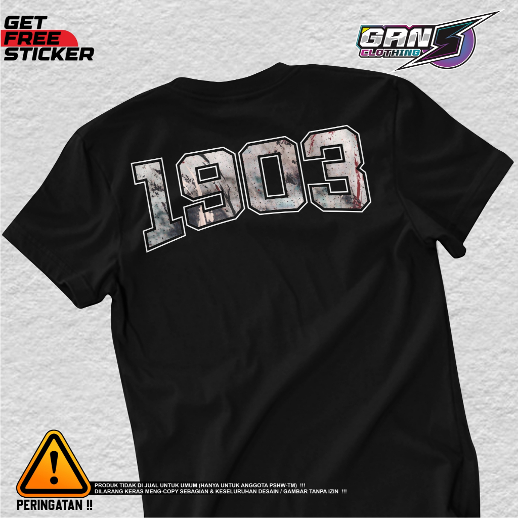 KAOS PENCAK SILAT SH WINONGO "STK NEVER DIE 1903" - PSHW/SH Winongo/STK/SH/1903