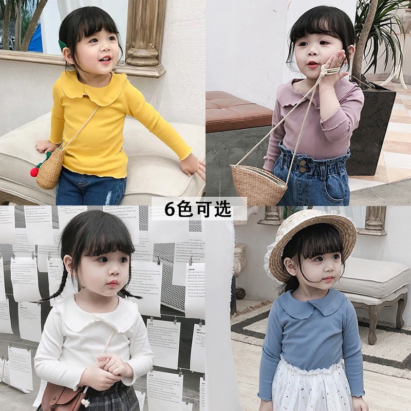 Blouse Kaos baju Atasan Anak perempuan Import 1-7 tahun  Round Neck Colorfull