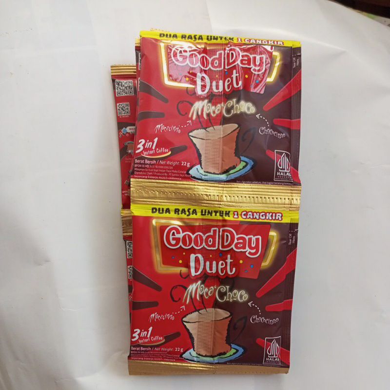 

Good Day Duet Moca Choco 3 in 1 Instant Coffee Dua Rasa untuk 1 Cangkir 22g