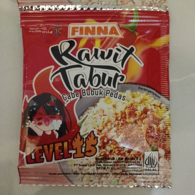 

Finna Tabur Cabe Pedas 12x6gr