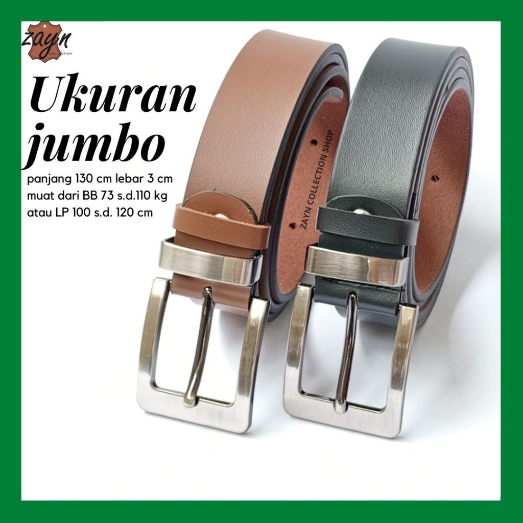Ikat Pinggang Jumbo Pria Model Jarum Gesper Cowok Bigsize