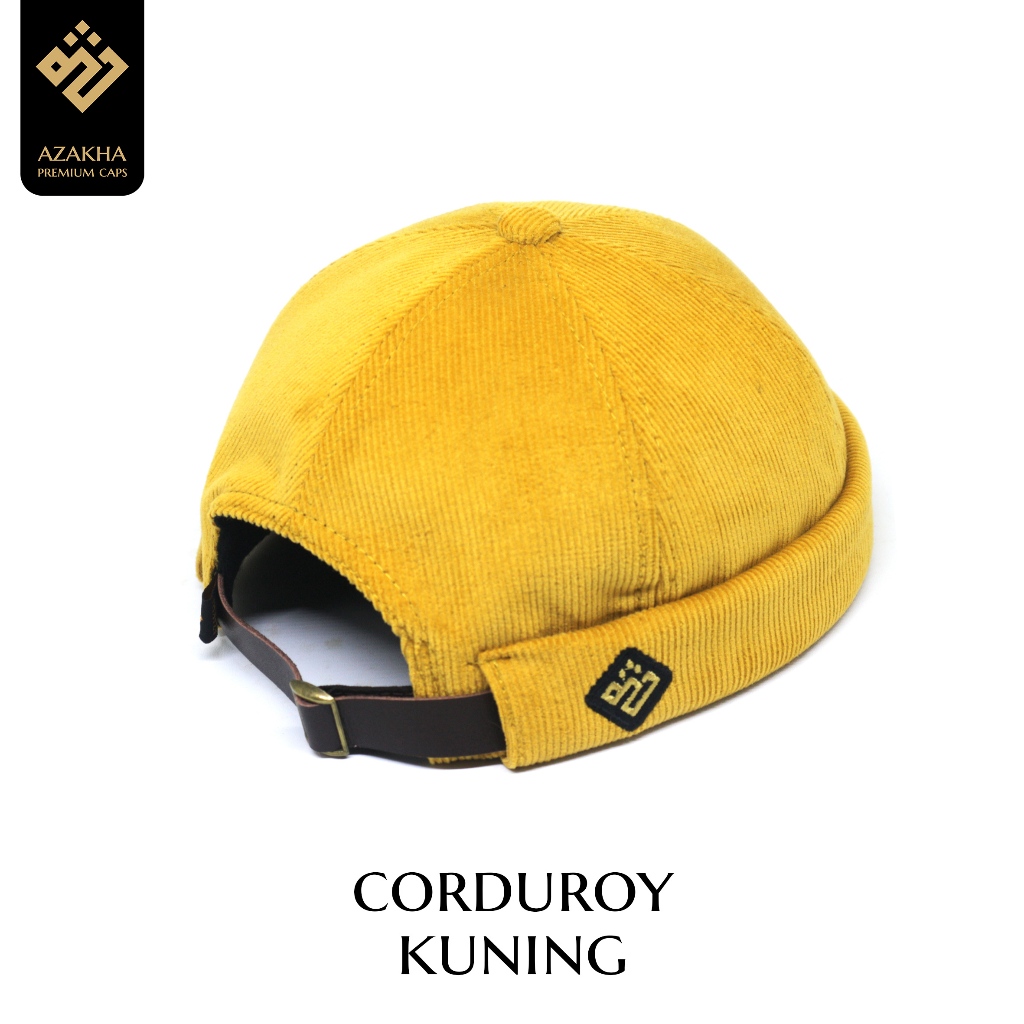 Miki Hat Premium Azakha / Topi Peci / Mikihat / Peci Topi - Corduroy Kuning