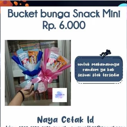 

bucket bunga snack mini murmer 1 sampai 2 hari jadi