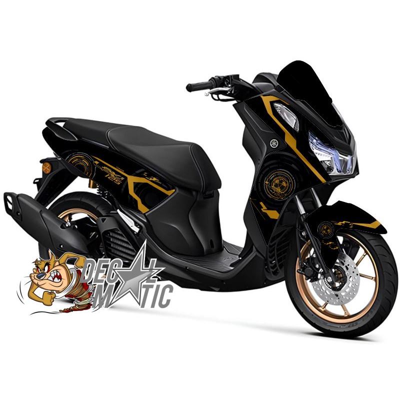 Decal Lexi 155 Full Body Stiker Full Body Motor Yamaha Lexi LX 155 New - Grafsi 12 Gold