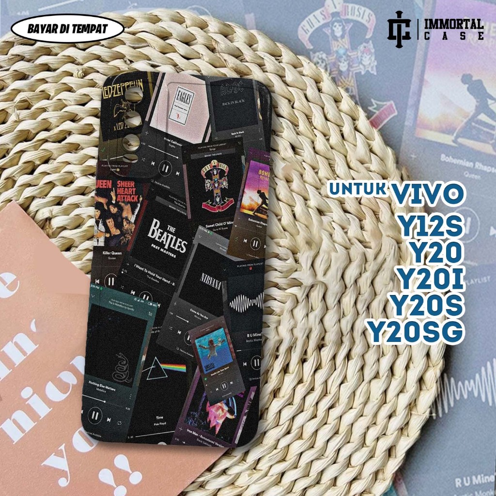 Casing VIVO Y20 Y12S Y20S Y20SG - Case Silikon VIVO Y20 Y12S Y20S Y20SG ( BAND ) Softcase Glass Kaca