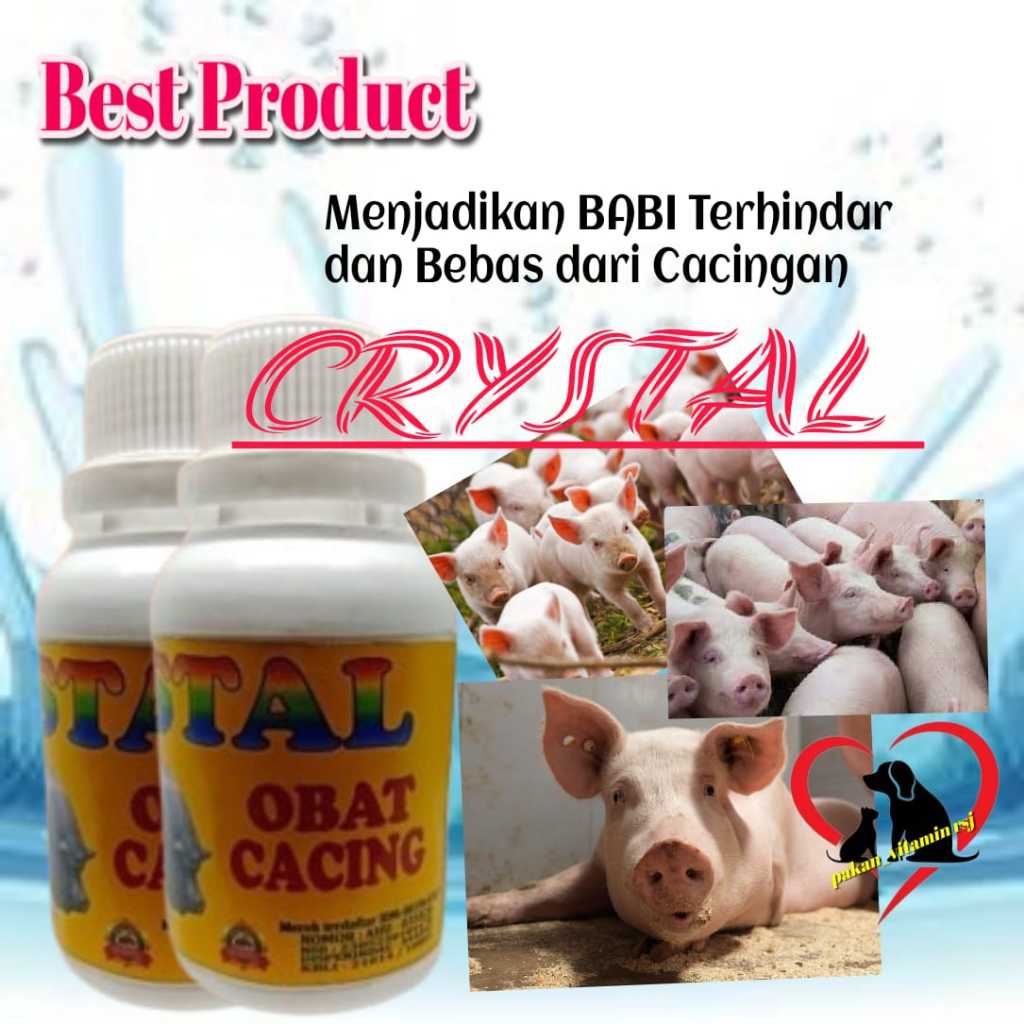 OBAT CACING BABI CRYSTAL OBAT CACING BABI  Cair 120ML
