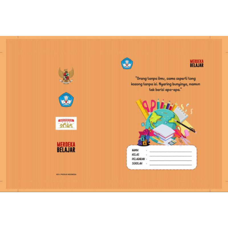 

Sampul Buku Coklat Bergambar isi 20 lembar