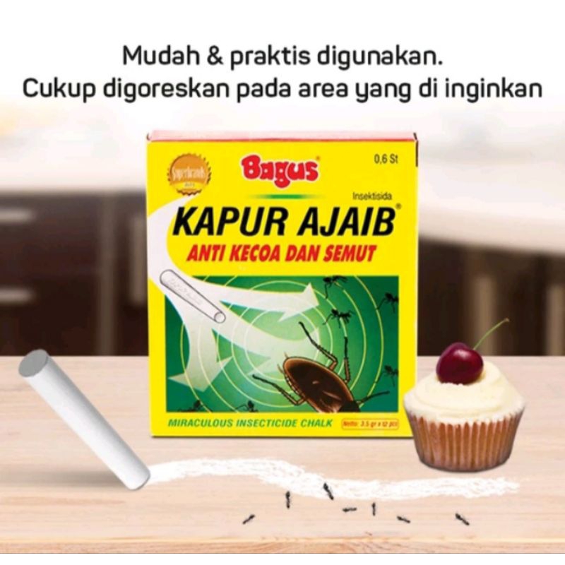 BAGUS KAPUR AJAIB ANTI KECOA DAN SEMUT ISI 3,5GR X 12 PCS