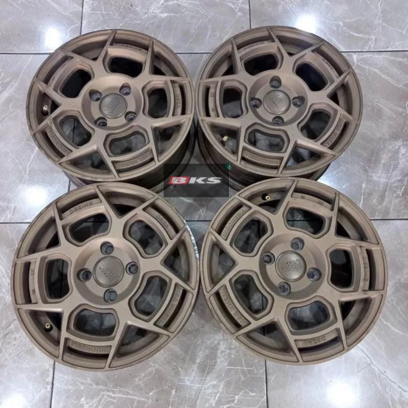 Velg Mobil Second Hsr Desing Deca Ring 14 Lebar 6 pcd 4x100 Et 36