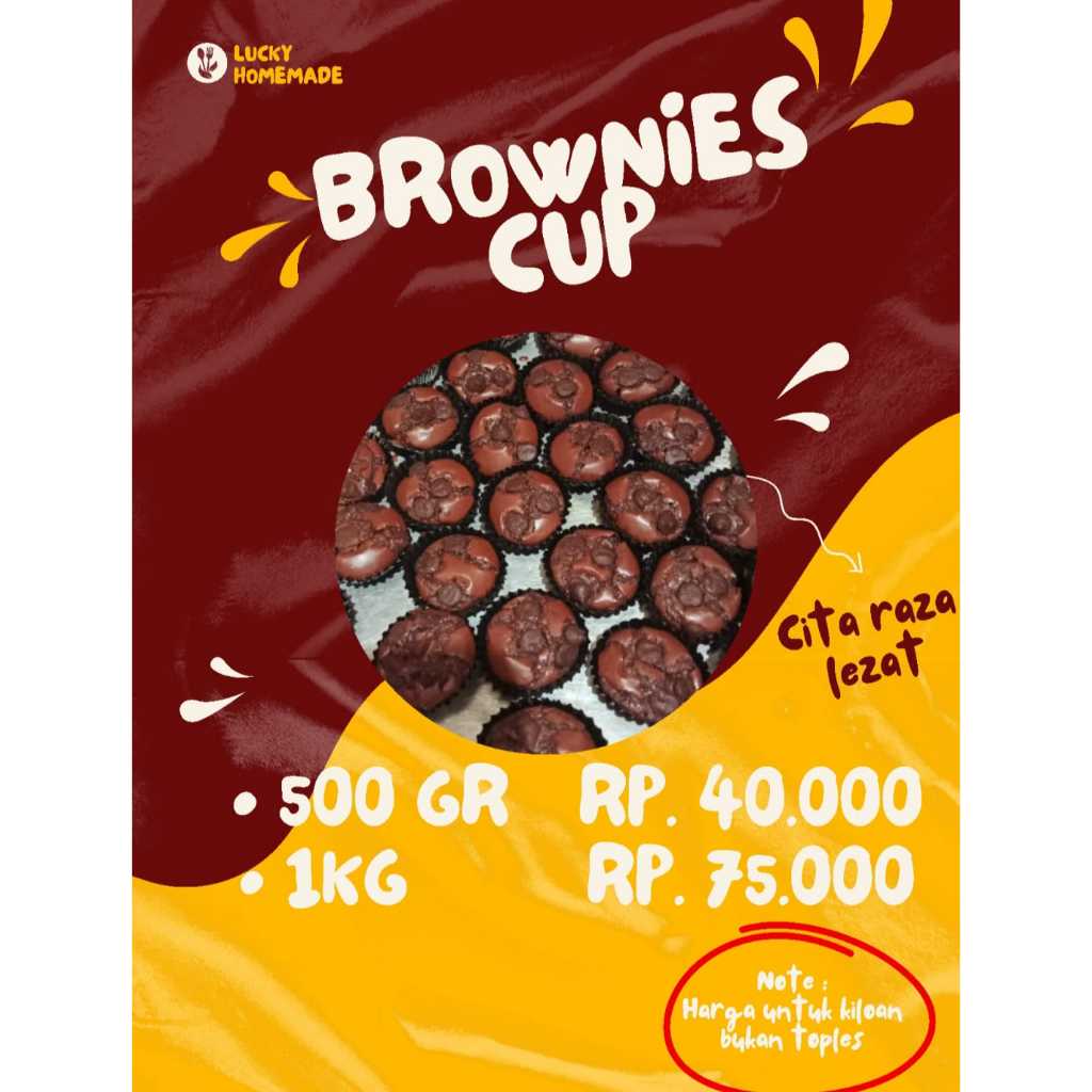 

BROWNIES CUP LUCKY HOMEMADE