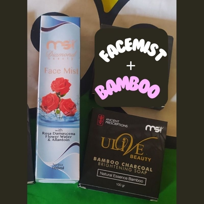 PAKET HEMAT FACEMIST DAN BAMBOO MSI (Paket jerawat, Paket flek hitam)