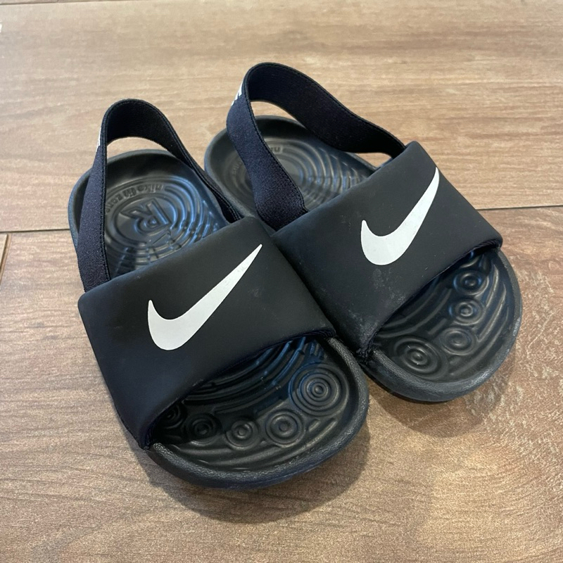 Nike Kawa Slide - BLACK - sandal anak cowok size 6c/12cm
