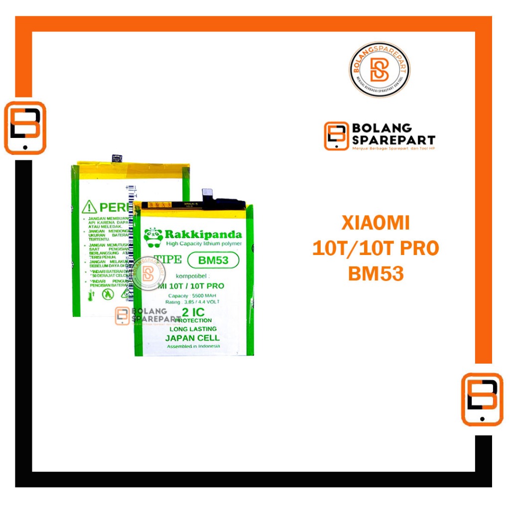 BATERAI BATRE XIAOMI MI 10T MI 10T PRO BM53 RAKKIPANDA DOUBLE IC