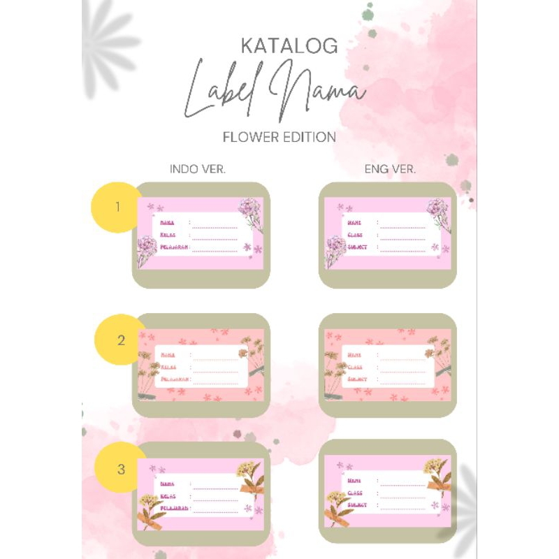 

sticker buku sekolah sticker pink untuk perempuan