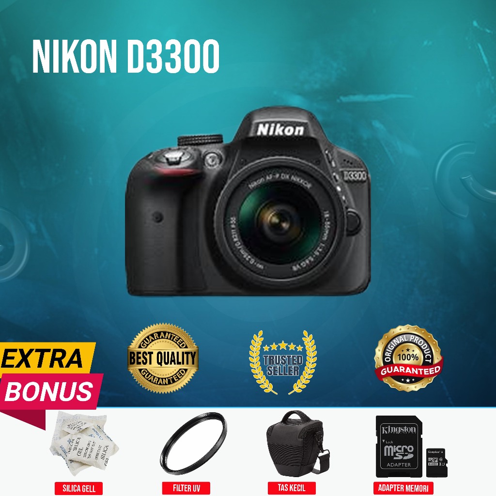NIKON D3300 KIT 18-55MM ORIGINAL NORMAL MULUS MURAH (SECOND)